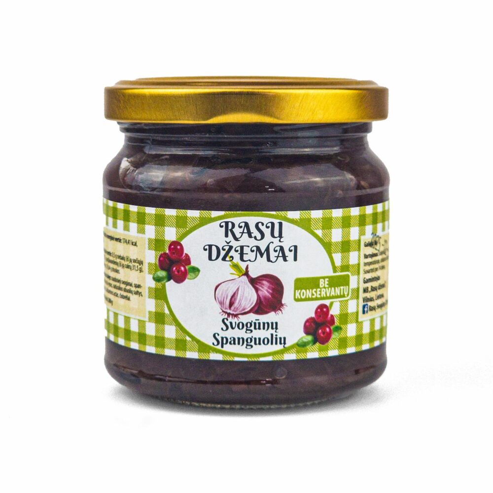 Svogūnų džemas su spanguolėmis